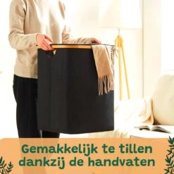 BrandtBergkamp Wasmand Zwart - 2 Stuks - Opvouwbare Wasmand - Wassorteerder - 150L -Huishoudelijke Artikelen Winkel 1200x1200 1557