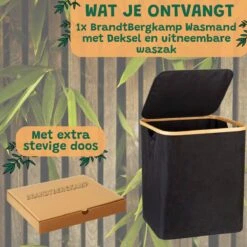 BrandtBergkamp Wasmand Zwart - 2 Stuks - Opvouwbare Wasmand - Wassorteerder - 150L -Huishoudelijke Artikelen Winkel 1200x1200 1558