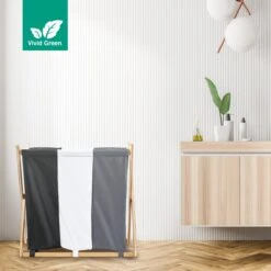 Vivid Green Wasmand Met 3 Vakken - Wassorteerder - Opvouwbaar - Wasmanden - Bamboe - 105L 18 Vivid Green Wasmand Met 3 Vakken - Wassorteerder - Opvouwbaar - Wasmanden - Bamboe - 105L -Huishoudelijke Artikelen Winkel 1200x1200 1605