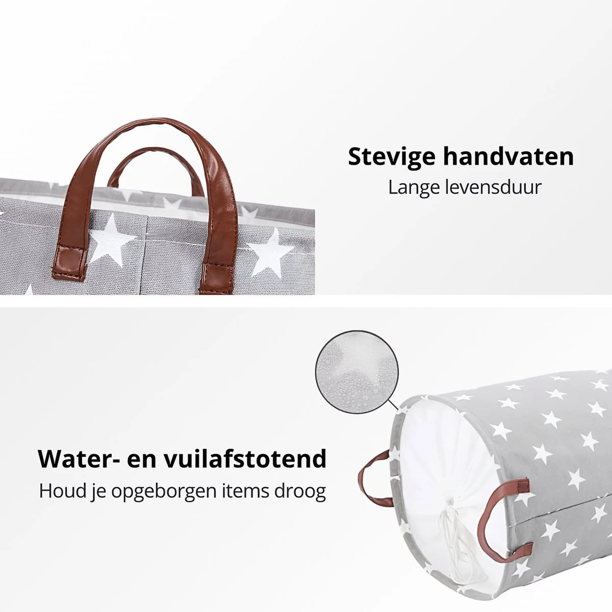 MAESON Wasmand Met Deksel - Opvouwbaar - Waterdicht - 72 L - Opbergmand Kinderkamer - Grijs 7 MAESON Wasmand Met Deksel - Opvouwbaar - Waterdicht - 72 L - Opbergmand Kinderkamer - Grijs - Afbeelding 5