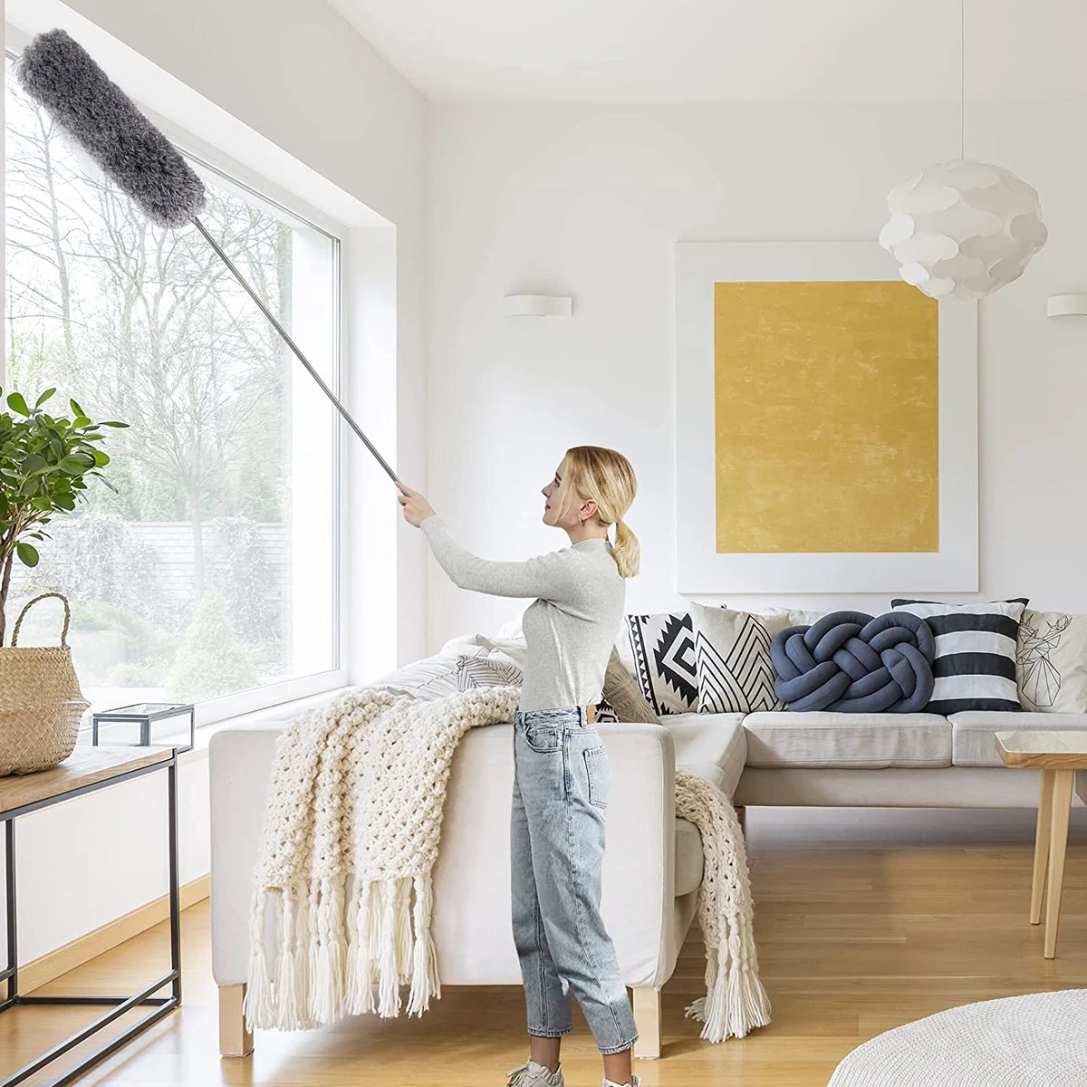 ForDig 7-Delige Plumeau Set - Duster Met Telescoopsteel Uitschuifbaar Tot 250 Cm - Inclusief Ragebol / Voegenborstel / Microvezel Doek / Chenille Borstel - Wasbaar - 360 Graden Draaibaar 4 ForDig 7-Delige Plumeau Set - Duster Met Telescoopsteel Uitschuifbaar Tot 250 Cm - Inclusief Ragebol / Voegenborstel / Microvezel Doek / Chenille Borstel - Wasbaar - 360 Graden Draaibaar - Afbeelding 2