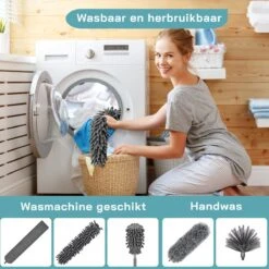 ForDig 7-Delige Plumeau Set - Duster Met Telescoopsteel Uitschuifbaar Tot 250 Cm - Inclusief Ragebol / Voegenborstel / Microvezel Doek / Chenille Borstel - Wasbaar - 360 Graden Draaibaar 17 ForDig 7-Delige Plumeau Set - Duster Met Telescoopsteel Uitschuifbaar Tot 250 Cm - Inclusief Ragebol / Voegenborstel / Microvezel Doek / Chenille Borstel - Wasbaar - 360 Graden Draaibaar -Huishoudelijke Artikelen Winkel 1200x1200 1786