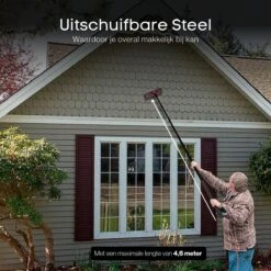 Merkloos Telescoopsteel Ramenwassen 4,6M - Met Borstel & Waterdoorvoer - Voor Ramen - Watertoevoer - Borstel -Huishoudelijke Artikelen Winkel 1200x1200 1791