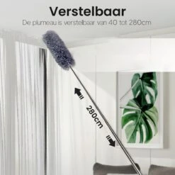 Plumeau Uitschuifbaar Tot 280cm - RVS - Telescopisch - Plumeau Met Telescoopsteel - 360° Flexibel -Huishoudelijke Artikelen Winkel 1200x1200 1819
