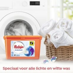 Robijn Stralend Wit 3 In 1 Wascapsules Speciaal Voor De Witte Was - 40 Wasbeurten Kwartaalbox -Huishoudelijke Artikelen Winkel 1200x1200 190