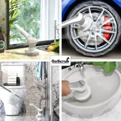 GoScrub® Elektrische Schoonmaakborstel – Elektrische Schrobber - Schrobborstel – Voor Badkamer Of Keuken – Schrobber Met Steel – Luiwagen – Polijstmachine - Poetsmachine Met 10 Opzetstukken -Huishoudelijke Artikelen Winkel 1200x1200 1957