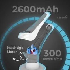 GoScrub® Elektrische Schoonmaakborstel – Elektrische Schrobber - Schrobborstel – Voor Badkamer Of Keuken – Schrobber Met Steel – Luiwagen – Polijstmachine - Poetsmachine Met 10 Opzetstukken -Huishoudelijke Artikelen Winkel 1200x1200 1961