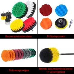 Borstelset Boormachine 25 Delig Per 2 - Schuursponsjes- Schrobborstel - Boorborstel - Schuurborstel - Borstel Boormachine - Schoonmaakborstel - Reinigingsborstel - Tapijtreiniger - Borstelset -Huishoudelijke Artikelen Winkel 1200x1200 1981