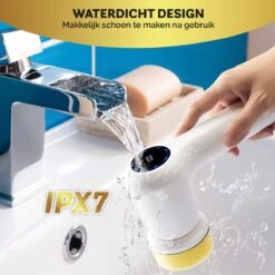 MostEssential Premium Elektrische Schoonmaakborstel 2023 Model – Elektrische Schrobber - Schrobborstel - Poetsmachine – Voor Badkamer Of Keuken - Inclusief 4 Borstelkoppen 12 MostEssential Premium Elektrische Schoonmaakborstel 2023 Model – Elektrische Schrobber - Schrobborstel - Poetsmachine – Voor Badkamer Of Keuken - Inclusief 4 Borstelkoppen -Huishoudelijke Artikelen Winkel 1200x1200 1983