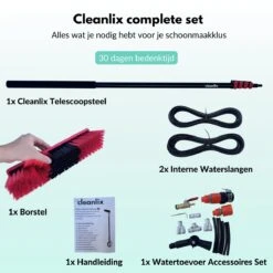 Cleanlix Telescoopsteel Met Borstel - Met Waterdoorvoer - Telescopische Wasborstel - Ramenwassen - Uitschuifbaar Tot 7,2 Meter -Huishoudelijke Artikelen Winkel 1200x1200 2054