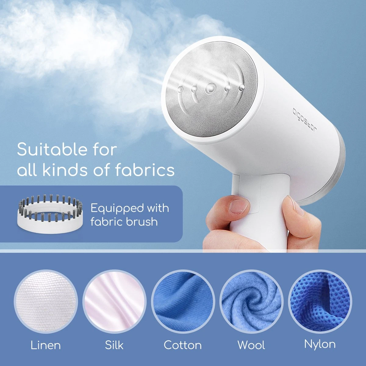 Aigostar Tiny 31RSM - Kledingstomer - Handstomer - 1200W - Wit 7 Aigostar Tiny 31RSM - Kledingstomer - Handstomer - 1200W - Wit - Afbeelding 5