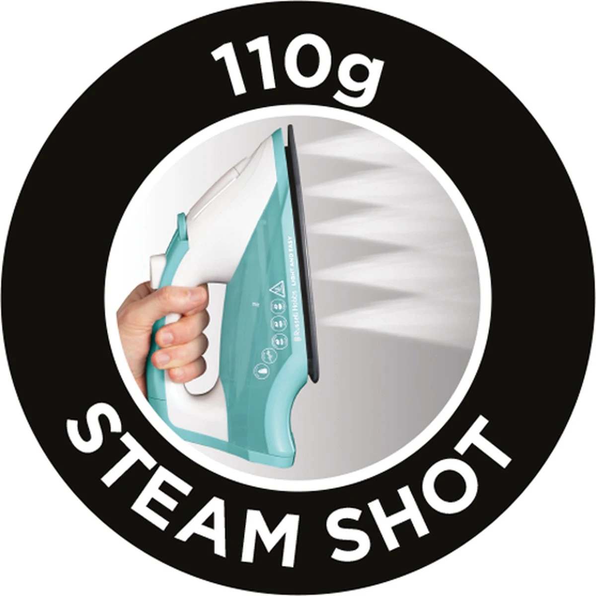 Russell Hobbs Light & Easy Strijkijzer / Stoomstrijkijzer 26470-56 - Groen 9 Russell Hobbs Light & Easy Strijkijzer / Stoomstrijkijzer 26470-56 - Groen - Afbeelding 7