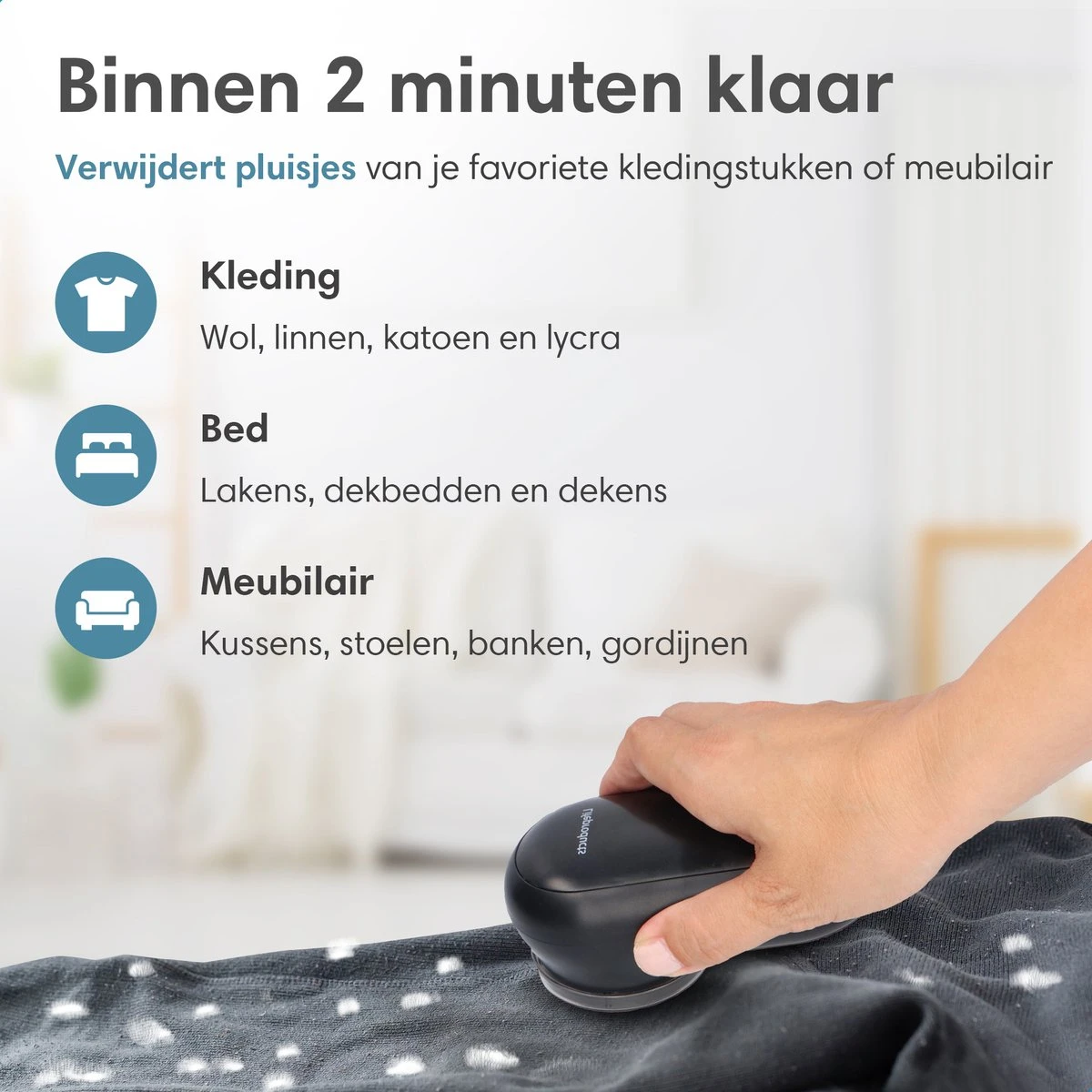 Lifeproducts Oplaadbare Pluizenverwijderaar - Elektrische Kledingontpluizer Met Antistatische Pluizenborstel - Oplaadbaar - Pluizendief Inclusief 3 Extra Mesjes - Zwart 4 Lifeproducts Oplaadbare Pluizenverwijderaar - Elektrische Kledingontpluizer Met Antistatische Pluizenborstel - Oplaadbaar - Pluizendief Inclusief 3 Extra Mesjes - Zwart - Afbeelding 2