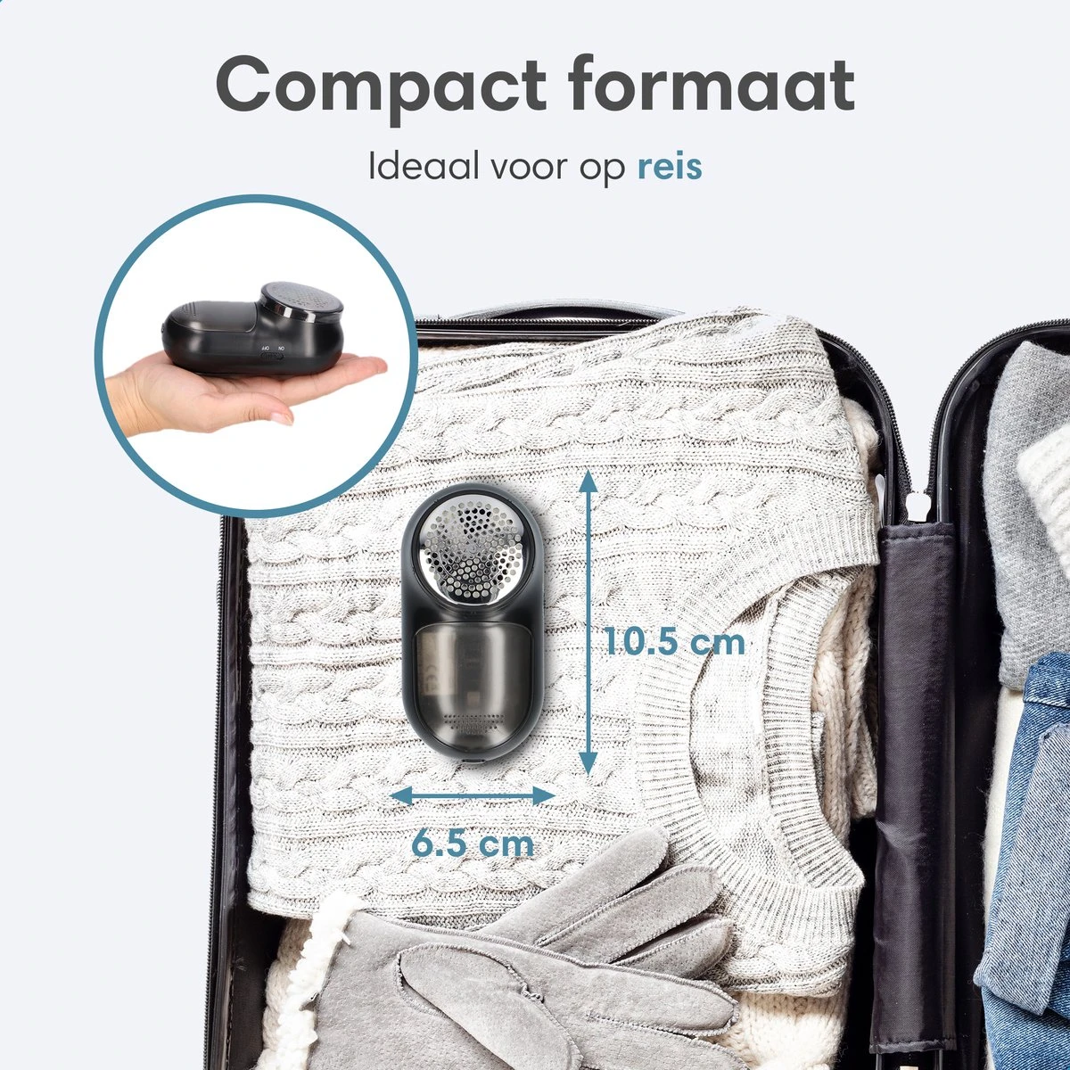 Lifeproducts Oplaadbare Pluizenverwijderaar - Elektrische Kledingontpluizer Met Antistatische Pluizenborstel - Oplaadbaar - Pluizendief Inclusief 3 Extra Mesjes - Zwart 7 Lifeproducts Oplaadbare Pluizenverwijderaar - Elektrische Kledingontpluizer Met Antistatische Pluizenborstel - Oplaadbaar - Pluizendief Inclusief 3 Extra Mesjes - Zwart - Afbeelding 5