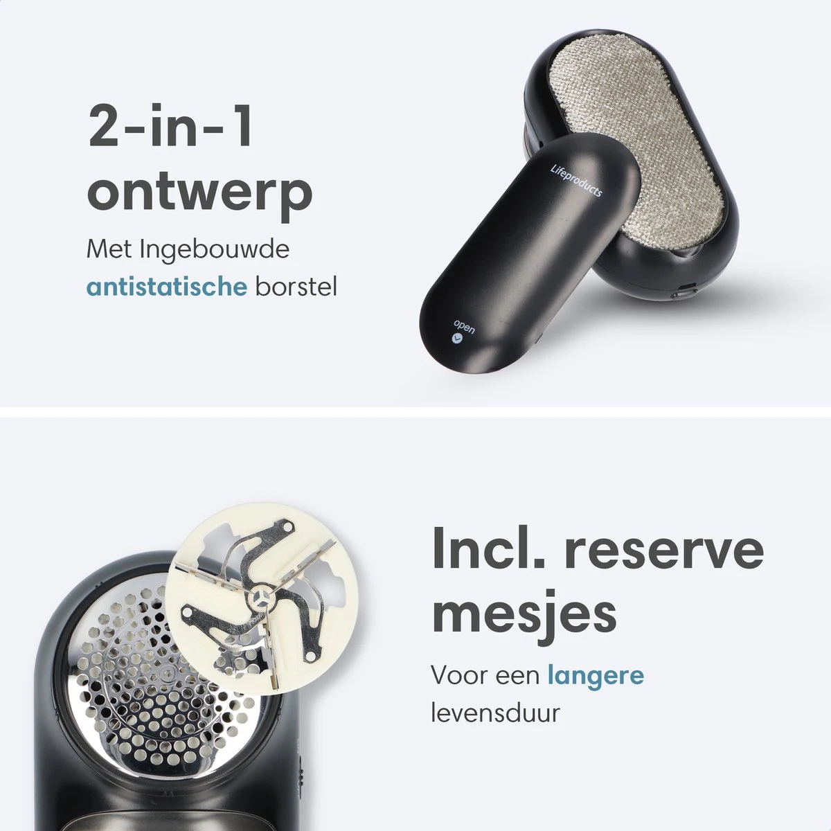 Lifeproducts Oplaadbare Pluizenverwijderaar - Elektrische Kledingontpluizer Met Antistatische Pluizenborstel - Oplaadbaar - Pluizendief Inclusief 3 Extra Mesjes - Zwart 8 Lifeproducts Oplaadbare Pluizenverwijderaar - Elektrische Kledingontpluizer Met Antistatische Pluizenborstel - Oplaadbaar - Pluizendief Inclusief 3 Extra Mesjes - Zwart - Afbeelding 6