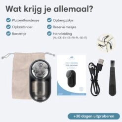 Lifeproducts Oplaadbare Pluizenverwijderaar - Elektrische Kledingontpluizer Met Antistatische Pluizenborstel - Oplaadbaar - Pluizendief Inclusief 3 Extra Mesjes - Zwart 21 Lifeproducts Oplaadbare Pluizenverwijderaar - Elektrische Kledingontpluizer Met Antistatische Pluizenborstel - Oplaadbaar - Pluizendief Inclusief 3 Extra Mesjes - Zwart -Huishoudelijke Artikelen Winkel 1200x1200 2257