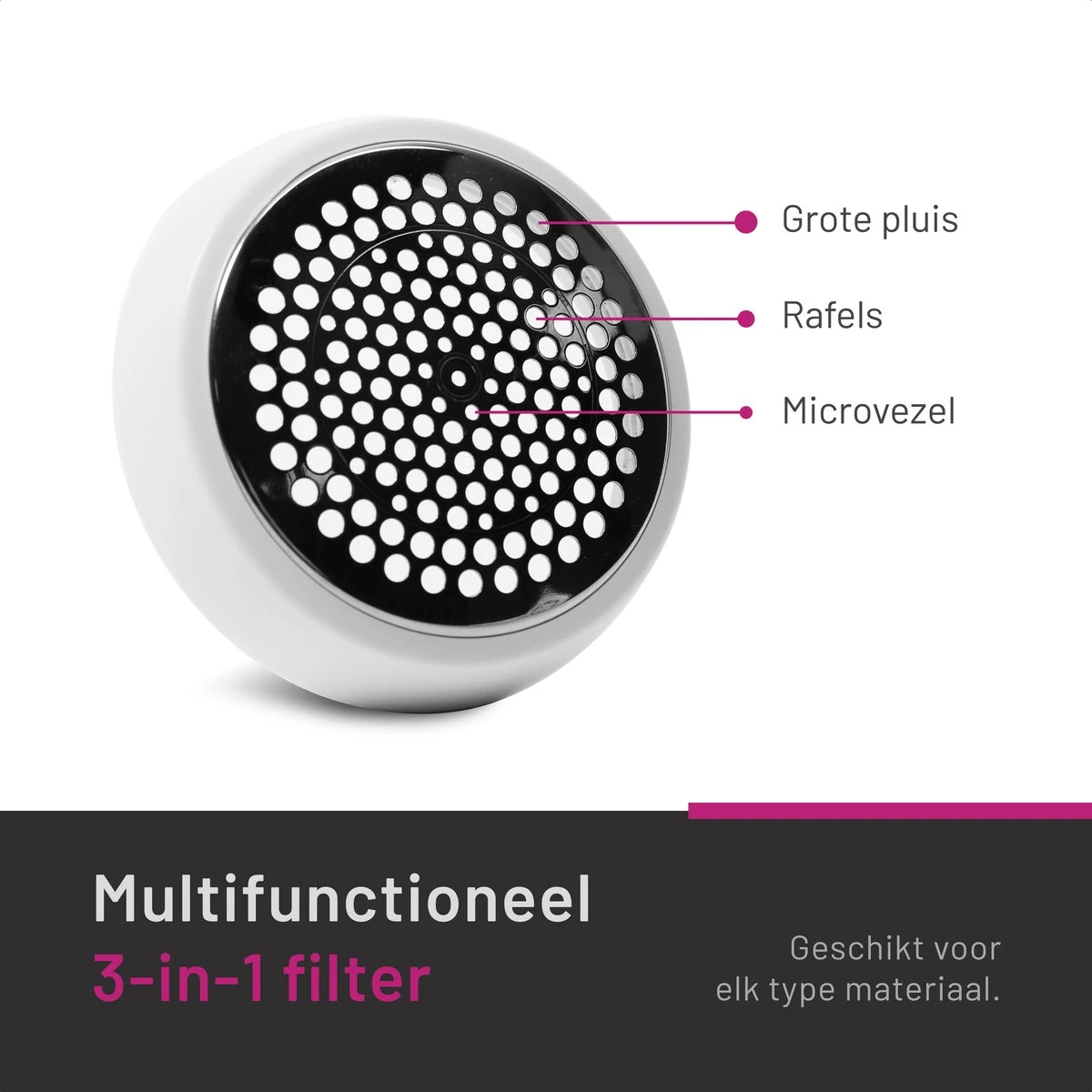 Merkloos Elektrische Pluizenverwijderaar – Ontpluizer – Ontpiller - USB Oplaadbaar – Krachtige Batterij – Extra Grote Scheerkop – Voor Bed/bank/kleding - 3x Opzetstuk – Wit 4 Merkloos Elektrische Pluizenverwijderaar – Ontpluizer – Ontpiller - USB Oplaadbaar – Krachtige Batterij – Extra Grote Scheerkop – Voor Bed/bank/kleding - 3x Opzetstuk – Wit - Afbeelding 2