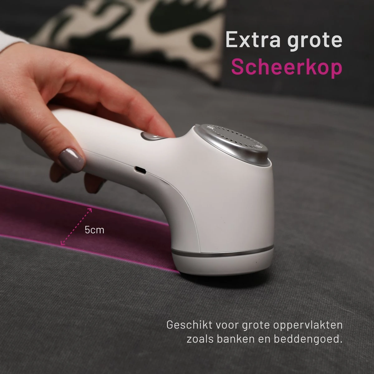 Merkloos Elektrische Pluizenverwijderaar – Ontpluizer – Ontpiller - USB Oplaadbaar – Krachtige Batterij – Extra Grote Scheerkop – Voor Bed/bank/kleding - 3x Opzetstuk – Wit 10 Merkloos Elektrische Pluizenverwijderaar – Ontpluizer – Ontpiller - USB Oplaadbaar – Krachtige Batterij – Extra Grote Scheerkop – Voor Bed/bank/kleding - 3x Opzetstuk – Wit - Afbeelding 8
