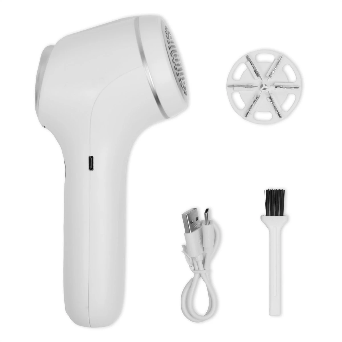 Merkloos Elektrische Pluizenverwijderaar – Ontpluizer – Ontpiller - USB Oplaadbaar – Krachtige Batterij – Extra Grote Scheerkop – Voor Bed/bank/kleding - 3x Opzetstuk – Wit 14 Merkloos Elektrische Pluizenverwijderaar – Ontpluizer – Ontpiller - USB Oplaadbaar – Krachtige Batterij – Extra Grote Scheerkop – Voor Bed/bank/kleding - 3x Opzetstuk – Wit - Afbeelding 12