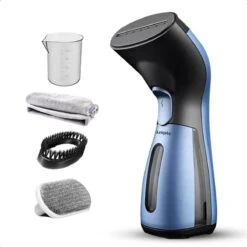 Ample Kledingstomer - Stoomstrijkijzer - Stoomreiniger - Handstomer Kleding - Stomer Kleding - Stoomapparaat Kleding - Kleding Stomer - Blauw