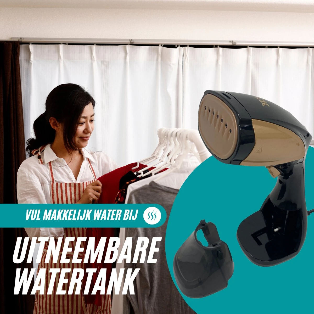 RYER Kledingstomer - Keramische Zool - Met Extra Opzetstuk - Afneembare Watertank 9 RYER Kledingstomer - Keramische Zool - Met Extra Opzetstuk - Afneembare Watertank - Afbeelding 7