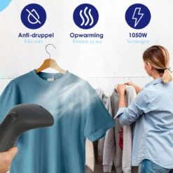 Luxe Kledingstomer - Handstomer - Handstoomreiniger - Stoomstrijkijzer - Stomer Kleding - Voor Op Reis - Zwart -Huishoudelijke Artikelen Winkel 1200x1200 2406