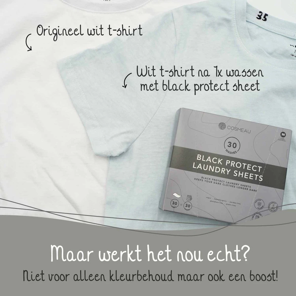 Cosmeau Zwart Donkere Was Color Protect Wasstrips 30 Wasbeurten Wasvellen Sheets Eco Laundry Strips 7 Cosmeau Zwart Donkere Was Color Protect Wasstrips 30 Wasbeurten Wasvellen Sheets Eco Laundry Strips - Afbeelding 5