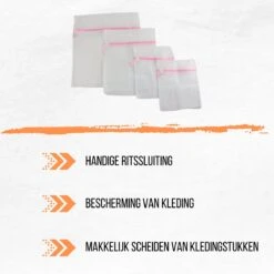 Merkloos Orange85 Waszakken 4 Stuks - 4 Maten - Lingerie - Bh - Schoenen - Schoenen -Huishoudelijke Artikelen Winkel 1200x1200 579