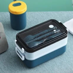 Lunchbox - Meal Prep Bakjes - Lunch Box Met Deksel - Meal Prep – Bento Box - Lunchtrommel Met Bestek Blauw -Huishoudelijke Artikelen Winkel 1200x1200 747