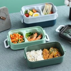 Lunchbox - Meal Prep Bakjes - Lunch Box Met Deksel - Meal Prep – Bento Box - Lunchtrommel Met Bestek Blauw -Huishoudelijke Artikelen Winkel 1200x1200 748