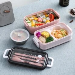 Lunchbox - Meal Prep Bakjes - Lunch Box Met Deksel - Meal Prep – Bento Box - Lunchtrommel Met Bestek Blauw -Huishoudelijke Artikelen Winkel 1200x1200 753