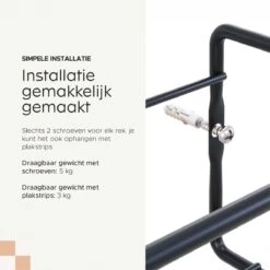 Noswo Kruidenrek Ophangbaar - Voor 24 Kruidenpotjes - 4 Stuks - Keukenrek Hangend - RVS - Zwart -Huishoudelijke Artikelen Winkel 1200x1200 770