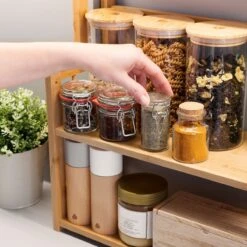 Navaris Keukenrek Met 3 Planken - Verstelbaar Kruidenrek Van Bamboe - Staand - Stevige Constructie - Natuurlijk Bamboehout - Waterafstotend 19 Navaris Keukenrek Met 3 Planken - Verstelbaar Kruidenrek Van Bamboe - Staand - Stevige Constructie - Natuurlijk Bamboehout - Waterafstotend -Huishoudelijke Artikelen Winkel 1200x1200 777