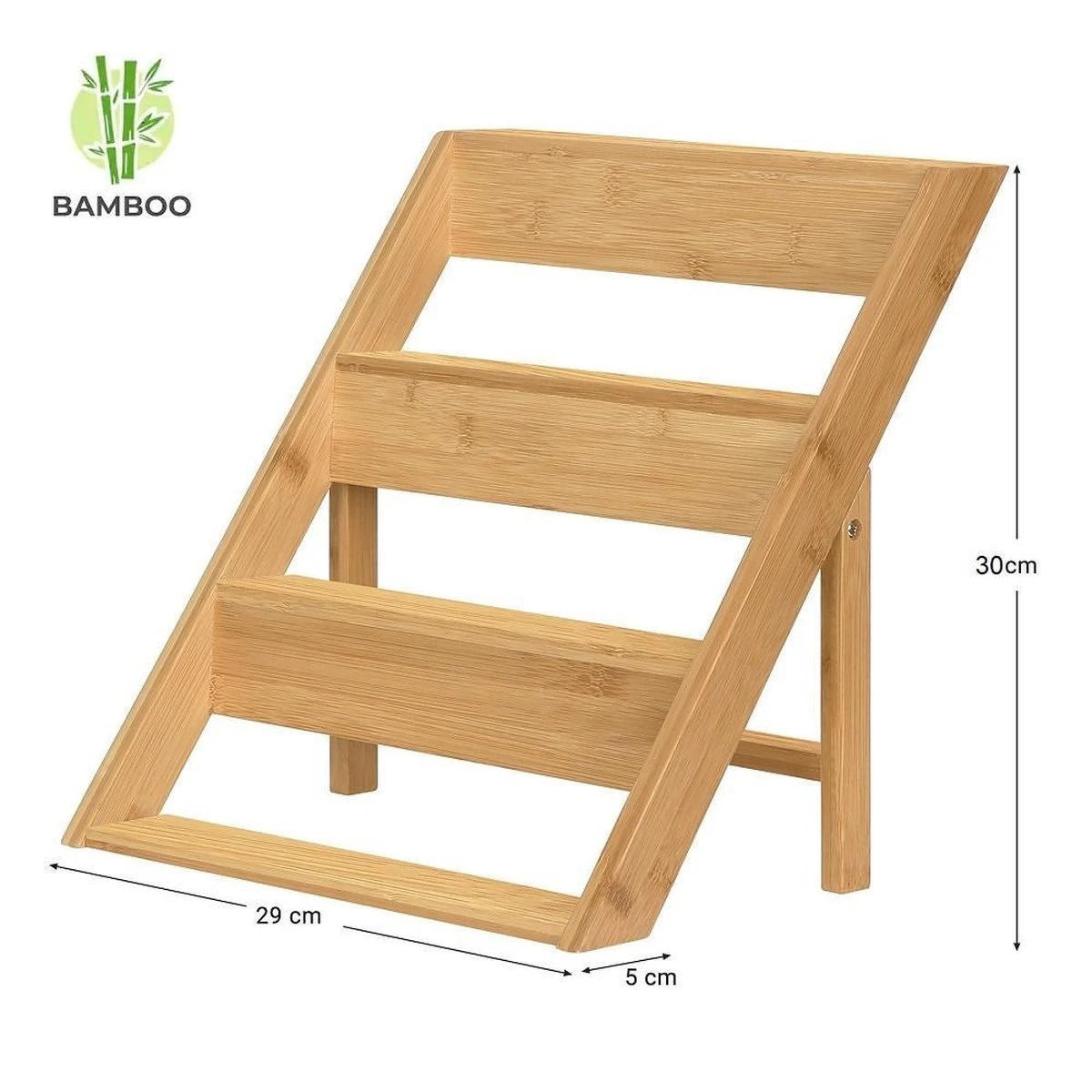 Merkloos Decopatent® Kruidenrekje Staand - Kruidenrek Voor 16 Tot 20 Kruidenpotjes - Hout - 4 Laags 10 Merkloos Decopatent® Kruidenrekje Staand - Kruidenrek Voor 16 Tot 20 Kruidenpotjes - Hout - 4 Laags - Afbeelding 8