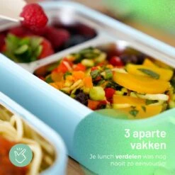 Triple J® Lunchbox - Broodtrommel - Lucht- & Lekvrij - Incl. Bestek - Magnetron & Vaatwasser Bestendig -Huishoudelijke Artikelen Winkel 1200x1200 835