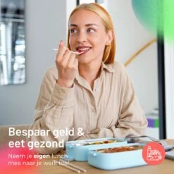 Triple J® Lunchbox - Broodtrommel - Lucht- & Lekvrij - Incl. Bestek - Magnetron & Vaatwasser Bestendig -Huishoudelijke Artikelen Winkel 1200x1200 836