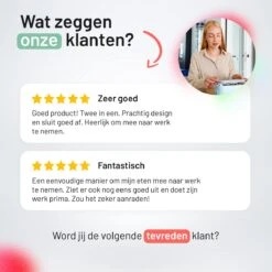 Triple J® Lunchbox - Broodtrommel - Lucht- & Lekvrij - Incl. Bestek - Magnetron & Vaatwasser Bestendig -Huishoudelijke Artikelen Winkel 1200x1200 837