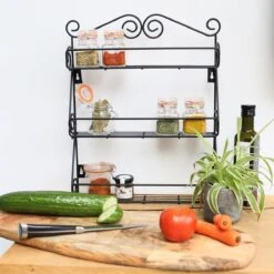 KitchenBrothers Kruidenrek - Staand En Ophangbaar - Voor 21 Potjes - 3 Laags - Metaal -Huishoudelijke Artikelen Winkel 1200x1200 866