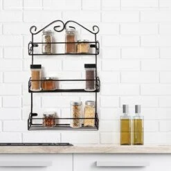 KitchenBrothers Kruidenrek - Staand En Ophangbaar - Voor 21 Potjes - 3 Laags - Metaal -Huishoudelijke Artikelen Winkel 1200x1200 867
