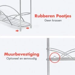 KitchenBrothers Kruidenrek - Staand - Voor 21 Potjes - 3 Laags - Chroom -Huishoudelijke Artikelen Winkel 1200x1200 876