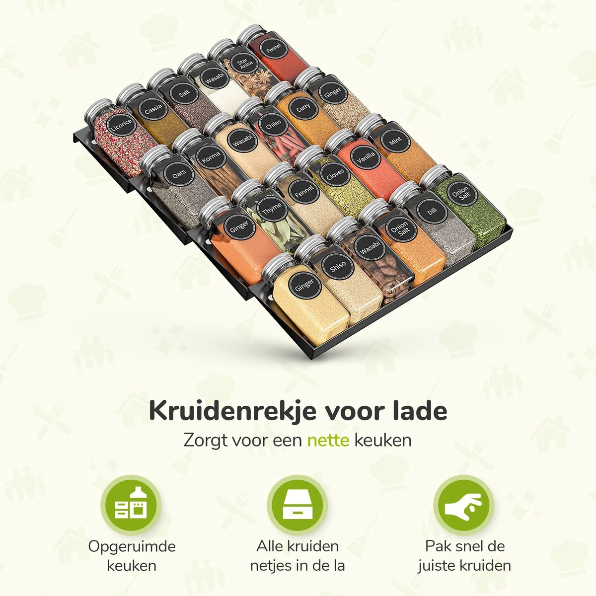 Kruidenrek Lade - Zwart - 4 Laags - Aluminium - Kruidenpotjes Opbergen 7 Kruidenrek Lade - Zwart - 4 Laags - Aluminium - Kruidenpotjes Opbergen - Afbeelding 5