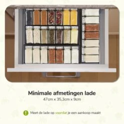 Kruidenrek Lade - Zwart - 4 Laags - Aluminium - Kruidenpotjes Opbergen 16 Kruidenrek Lade - Zwart - 4 Laags - Aluminium - Kruidenpotjes Opbergen -Huishoudelijke Artikelen Winkel 1200x1200 884