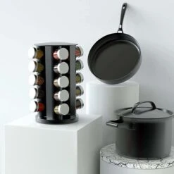 Merkloos Draaibaar Kruidenrek Met 20 Kruidenpotjes - Kruidenrek Staand - Aanrecht Organiser - Glazen Potjes Met Deksel - Inclusief 32 Etiketten En 1 Uitwisbare Stift - Ronde Afwerking - Zwart 12 Merkloos Draaibaar Kruidenrek Met 20 Kruidenpotjes - Kruidenrek Staand - Aanrecht Organiser - Glazen Potjes Met Deksel - Inclusief 32 Etiketten En 1 Uitwisbare Stift - Ronde Afwerking - Zwart -Huishoudelijke Artikelen Winkel 1200x1200 914