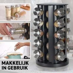 Merkloos Draaibaar Kruidenrek Met 20 Kruidenpotjes - Kruidenrek Staand - Aanrecht Organiser - Glazen Potjes Met Deksel - Inclusief 32 Etiketten En 1 Uitwisbare Stift - Ronde Afwerking - Zwart 17 Merkloos Draaibaar Kruidenrek Met 20 Kruidenpotjes - Kruidenrek Staand - Aanrecht Organiser - Glazen Potjes Met Deksel - Inclusief 32 Etiketten En 1 Uitwisbare Stift - Ronde Afwerking - Zwart -Huishoudelijke Artikelen Winkel 1200x1200 917