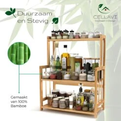 Cellavi Duurzaam Kruidenrek Staand Van Bamboe - Keukenrek Verstelbaar - Keuken Accessoires - Stevige Constructie - Multifunctioneel En Waterafstotend 16 Cellavi Duurzaam Kruidenrek Staand Van Bamboe - Keukenrek Verstelbaar - Keuken Accessoires - Stevige Constructie - Multifunctioneel En Waterafstotend -Huishoudelijke Artikelen Winkel 1200x1200 941