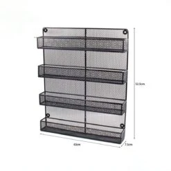 QUVIO Groot Kruidenrek Staal - Ophangbaar - Voor 32 Kruidenpotjes - 4 Laags - Zwart 8 QUVIO Groot Kruidenrek Staal - Ophangbaar - Voor 32 Kruidenpotjes - 4 Laags - Zwart -Huishoudelijke Artikelen Winkel 1200x1200 945