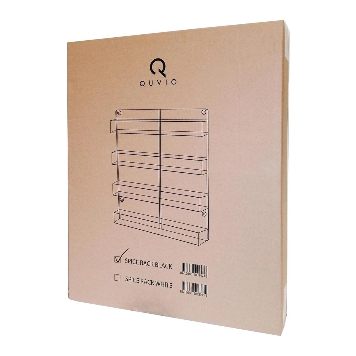 QUVIO Groot Kruidenrek Staal - Ophangbaar - Voor 32 Kruidenpotjes - 4 Laags - Zwart 6 QUVIO Groot Kruidenrek Staal - Ophangbaar - Voor 32 Kruidenpotjes - 4 Laags - Zwart - Afbeelding 4