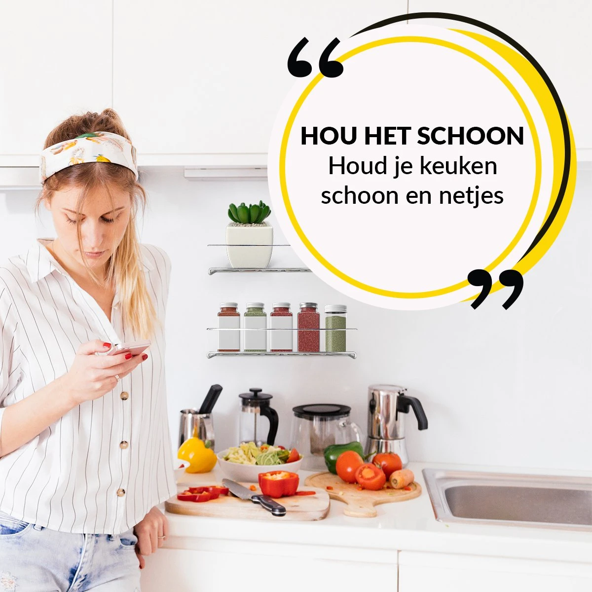 YORGS Kruidenrek Ophangbaar - Kruidenrekje Voor Potjes - Kruidenrekken Hangend 4 Stuks - Zwart - Inc Ophangmateriaal 4 YORGS Kruidenrek Ophangbaar - Kruidenrekje Voor Potjes - Kruidenrekken Hangend 4 Stuks - Zwart - Inc Ophangmateriaal - Afbeelding 2