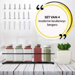 YORGS Kruidenrek Ophangbaar - Kruidenrekje Voor Potjes - Kruidenrekken Hangend 4 Stuks - Zwart - Inc Ophangmateriaal 13 YORGS Kruidenrek Ophangbaar - Kruidenrekje Voor Potjes - Kruidenrekken Hangend 4 Stuks - Zwart - Inc Ophangmateriaal -Huishoudelijke Artikelen Winkel 1200x1200 948