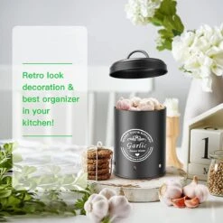 Professionele Bewaardozen - Set Van 3 - Voor Aardappels, Uien En Knoflook - Retro Design - Voorraadcontainer Van Metaal - Keukenopslag - Groentes Bewaren Voor Lange Tijd - Perfect Cadeau Voor In De Keuken -Huishoudelijke Artikelen Winkel 1200x1200 999